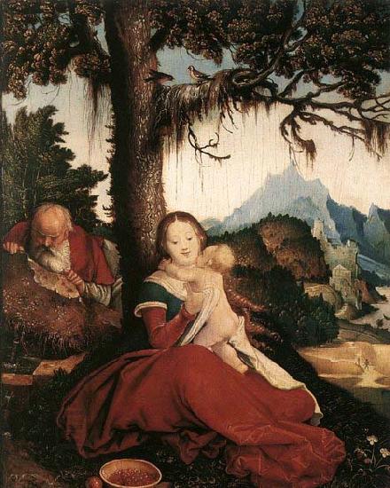 BALDUNG GRIEN, Hans Rest on the Flight to Egypt China oil painting art